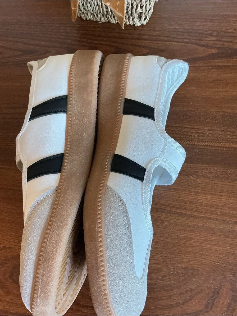 White Mary Jane Sneakers with Velcro Strap